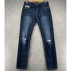 Diesel Waykee J Us Jeans Boys Size 18Y Distressed Blue Denim Casual Camo